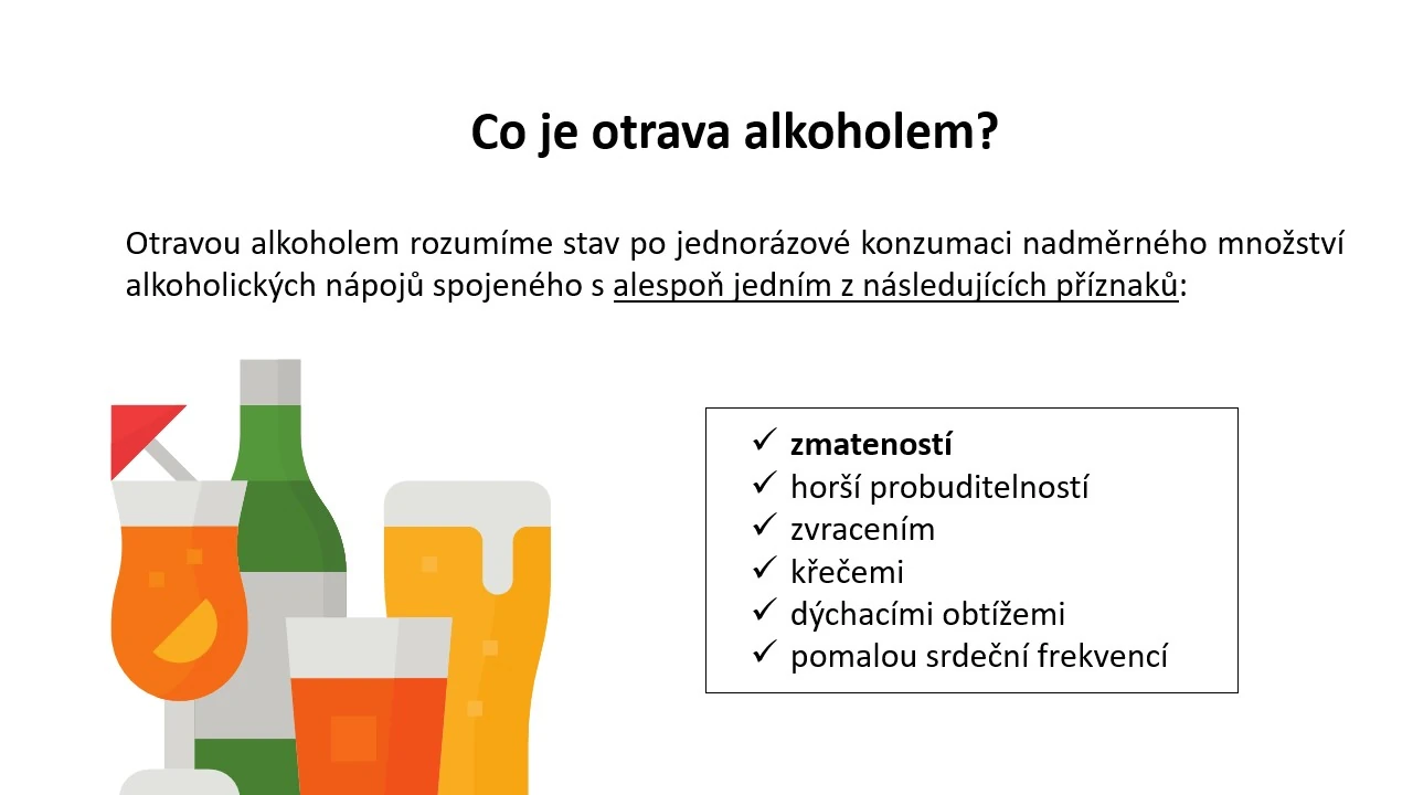 Infografika o předávkování alkoholem