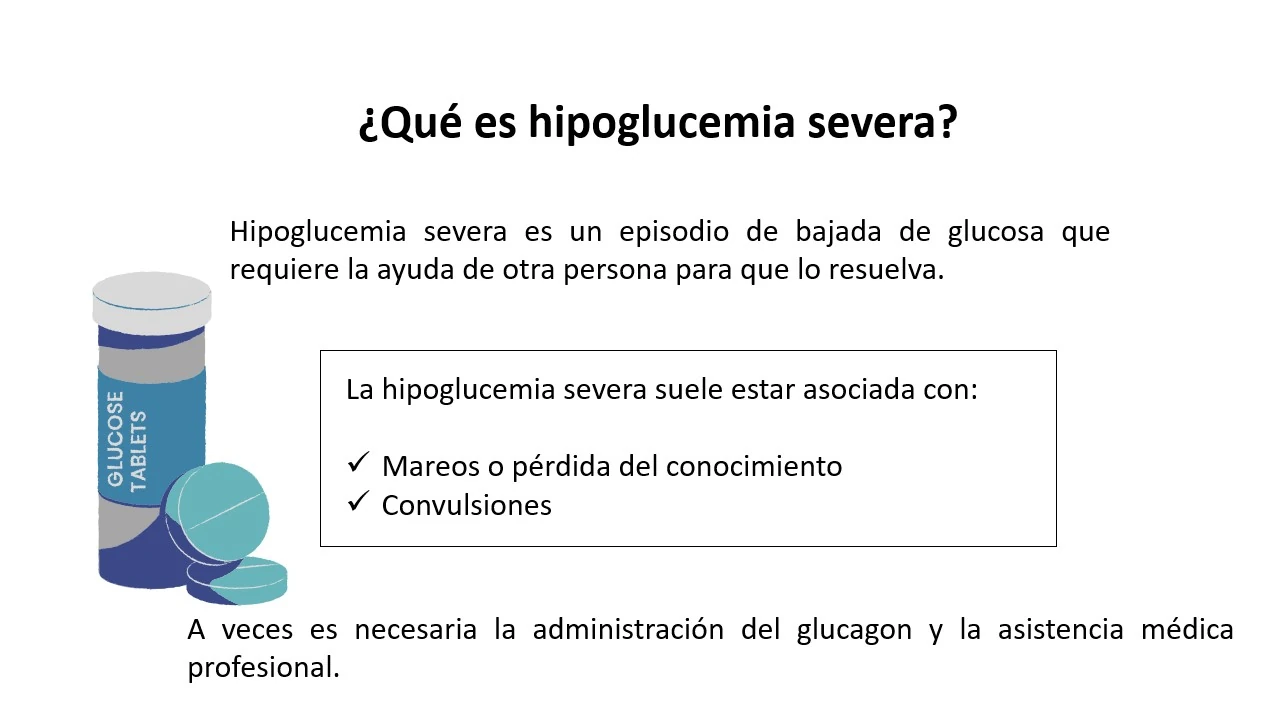 Infografía de hipoglucemia severa