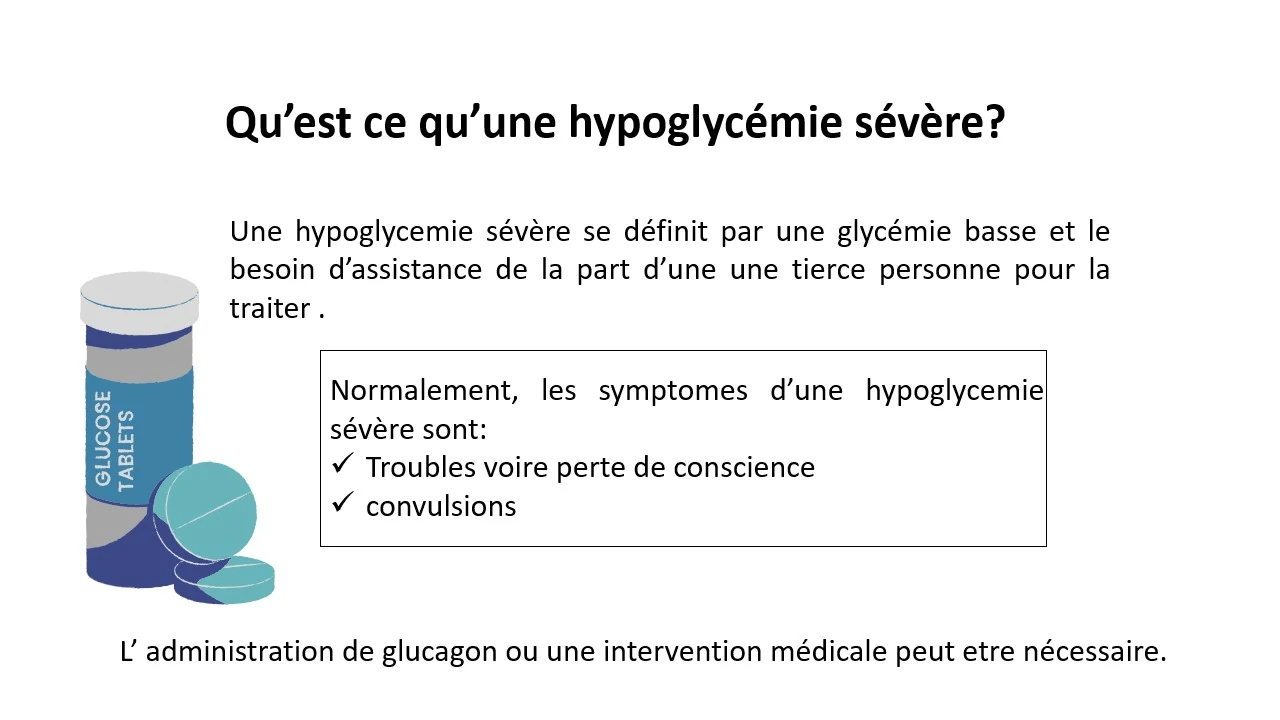 Hypoglycémie sévère infographie
