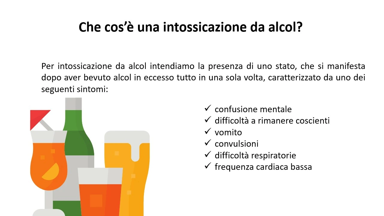 Infografica sul sovradosaggio di alcol