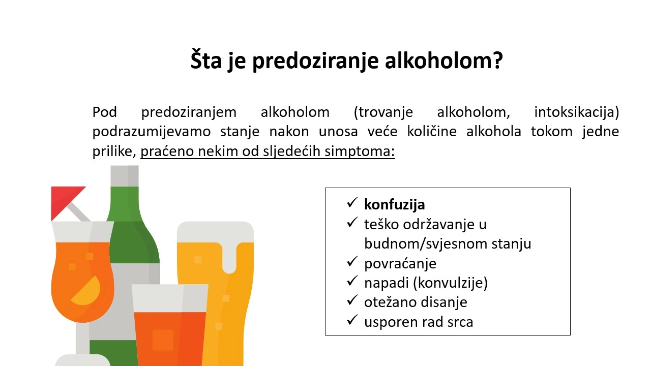 Infografija o predoziranju alkoholom