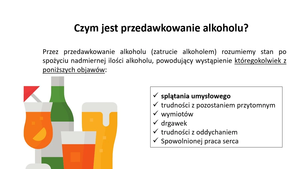 Infografika o przedawkowaniu alkoholu