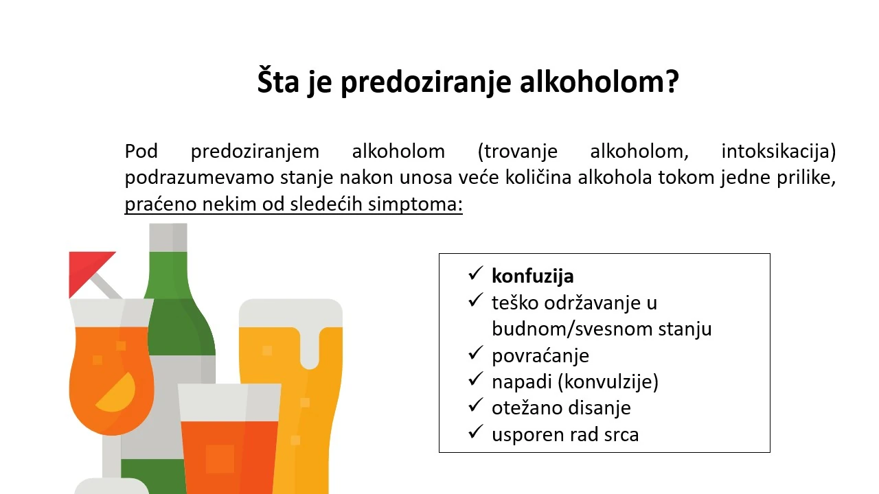 Infografija o predoziranju alkoholom